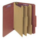 Smead® wholesale. Pressboard Classification Folders With Safeshield Coated Fasteners, 2-5 Cut, 3 Dividers, Letter Size, Red, 10-box. HSD Wholesale: Janitorial Supplies, Breakroom Supplies, Office Supplies.