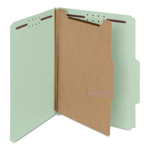 Smead® wholesale. 100% Recycled Pressboard Classification Folders, 3 Dividers, Letter Size, Gray-green, 10-box. HSD Wholesale: Janitorial Supplies, Breakroom Supplies, Office Supplies.