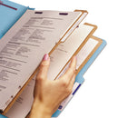 Smead® wholesale. Eight-section Pressboard Top Tab Classification Folders With Safeshield Fasteners, 3 Dividers, Letter Size, Blue, 10-box. HSD Wholesale: Janitorial Supplies, Breakroom Supplies, Office Supplies.