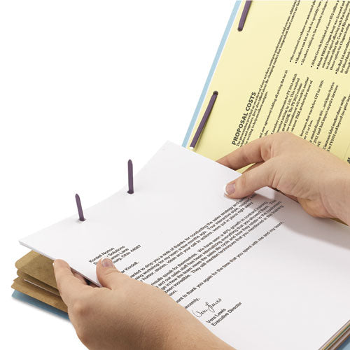 Smead® wholesale. Eight-section Pressboard Top Tab Classification Folders With Safeshield Fasteners, 3 Dividers, Letter Size, Blue, 10-box. HSD Wholesale: Janitorial Supplies, Breakroom Supplies, Office Supplies.