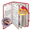 Smead® wholesale. Eight-section Pressboard Top Tab Classification Folders With Safeshield Fasteners, 3 Dividers, Letter Size, Bright Red, 10-bx. HSD Wholesale: Janitorial Supplies, Breakroom Supplies, Office Supplies.