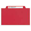 Smead® wholesale. Eight-section Pressboard Top Tab Classification Folders With Safeshield Fasteners, 3 Dividers, Letter Size, Bright Red, 10-bx. HSD Wholesale: Janitorial Supplies, Breakroom Supplies, Office Supplies.