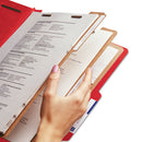 Smead® wholesale. Eight-section Pressboard Top Tab Classification Folders With Safeshield Fasteners, 3 Dividers, Letter Size, Bright Red, 10-bx. HSD Wholesale: Janitorial Supplies, Breakroom Supplies, Office Supplies.