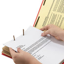 Smead® wholesale. Eight-section Pressboard Top Tab Classification Folders With Safeshield Fasteners, 3 Dividers, Letter Size, Bright Red, 10-bx. HSD Wholesale: Janitorial Supplies, Breakroom Supplies, Office Supplies.