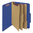 Smead® wholesale. Eight-section Pressboard Top Tab Classification Folders With Safeshield Fasteners, 3 Dividers, Letter Size, Dark Blue, 10-box. HSD Wholesale: Janitorial Supplies, Breakroom Supplies, Office Supplies.