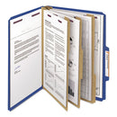 Smead® wholesale. Eight-section Pressboard Top Tab Classification Folders With Safeshield Fasteners, 3 Dividers, Letter Size, Dark Blue, 10-box. HSD Wholesale: Janitorial Supplies, Breakroom Supplies, Office Supplies.