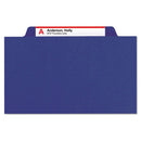 Smead® wholesale. Eight-section Pressboard Top Tab Classification Folders With Safeshield Fasteners, 3 Dividers, Letter Size, Dark Blue, 10-box. HSD Wholesale: Janitorial Supplies, Breakroom Supplies, Office Supplies.