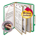 Smead® wholesale. Eight-section Pressboard Top Tab Classification Folders With Safeshield Fasteners, 3 Dividers, Letter Size, Green, 10-box. HSD Wholesale: Janitorial Supplies, Breakroom Supplies, Office Supplies.