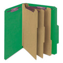 Smead® wholesale. Eight-section Pressboard Top Tab Classification Folders With Safeshield Fasteners, 3 Dividers, Letter Size, Green, 10-box. HSD Wholesale: Janitorial Supplies, Breakroom Supplies, Office Supplies.