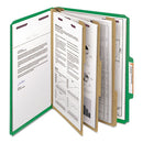 Smead® wholesale. Eight-section Pressboard Top Tab Classification Folders With Safeshield Fasteners, 3 Dividers, Letter Size, Green, 10-box. HSD Wholesale: Janitorial Supplies, Breakroom Supplies, Office Supplies.