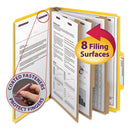 Smead® wholesale. Eight-section Pressboard Top Tab Classification Folders With Safeshield Fasteners, 3 Dividers, Letter Size, Yellow, 10-box. HSD Wholesale: Janitorial Supplies, Breakroom Supplies, Office Supplies.