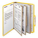 Smead® wholesale. Eight-section Pressboard Top Tab Classification Folders With Safeshield Fasteners, 3 Dividers, Letter Size, Yellow, 10-box. HSD Wholesale: Janitorial Supplies, Breakroom Supplies, Office Supplies.