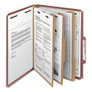 Smead® wholesale. 100% Recycled Pressboard Classification Folders, 3 Dividers, Letter Size, Red, 10-box. HSD Wholesale: Janitorial Supplies, Breakroom Supplies, Office Supplies.