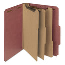 Smead® wholesale. 100% Recycled Pressboard Classification Folders, 3 Dividers, Letter Size, Red, 10-box. HSD Wholesale: Janitorial Supplies, Breakroom Supplies, Office Supplies.
