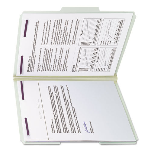 Smead® wholesale. Recycled Pressboard Folders With Two Safeshield Coated Fasteners, 1-3-cut Tabs, 1" Expansion, Letter Size, Gray-green, 25-box. HSD Wholesale: Janitorial Supplies, Breakroom Supplies, Office Supplies.