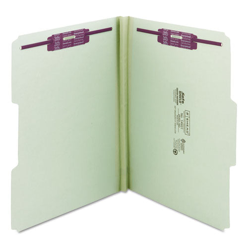 Smead® wholesale. Recycled Pressboard Folders With Two Safeshield Coated Fasteners, 1-3-cut Tabs, 1" Expansion, Letter Size, Gray-green, 25-box. HSD Wholesale: Janitorial Supplies, Breakroom Supplies, Office Supplies.