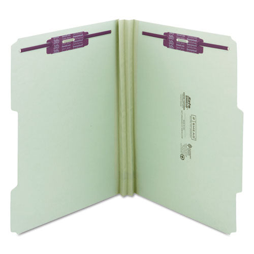 Smead® wholesale. Recycled Pressboard Folders W-two Safeshield Fasteners, 2-5-cut Tab, Right Of Center, 2" Exp, Letter Size, Gray-green, 25-box. HSD Wholesale: Janitorial Supplies, Breakroom Supplies, Office Supplies.