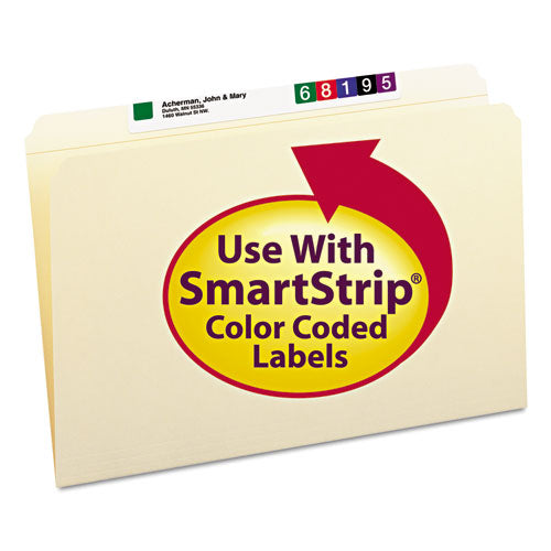 Smead® wholesale. Reinforced Tab Manila File Folders, Straight Tab, Legal Size, 11 Pt. Manila, 100-box. HSD Wholesale: Janitorial Supplies, Breakroom Supplies, Office Supplies.