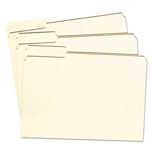 Smead® wholesale. Manila File Folders, 1-3-cut Tabs, Left Position, Legal Size, 100-box. HSD Wholesale: Janitorial Supplies, Breakroom Supplies, Office Supplies.