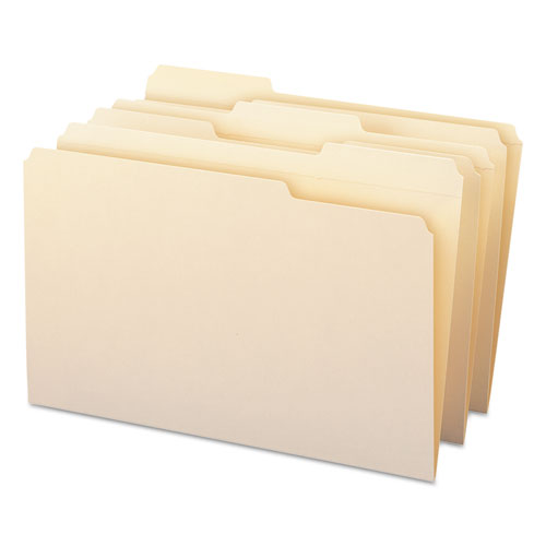 Smead® wholesale. Reinforced Tab Manila File Folders, 1-3-cut Tabs, Legal Size, 11 Pt. Manila, 100-box. HSD Wholesale: Janitorial Supplies, Breakroom Supplies, Office Supplies.