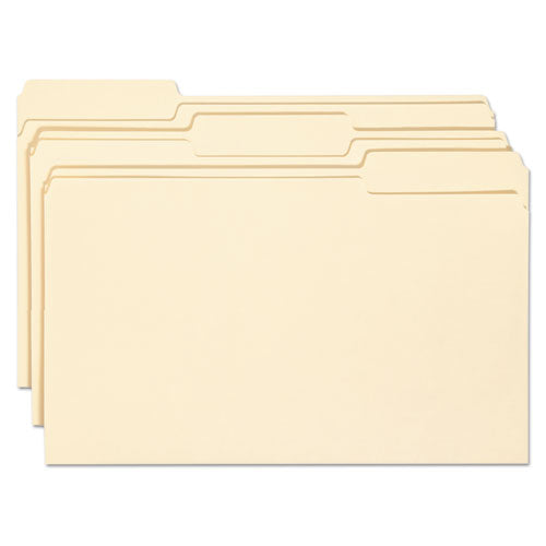 Smead® wholesale. Top Tab File Folders With Antimicrobial Product Protection, 1-3-cut Tabs, Legal Size, Manila, 100-box. HSD Wholesale: Janitorial Supplies, Breakroom Supplies, Office Supplies.