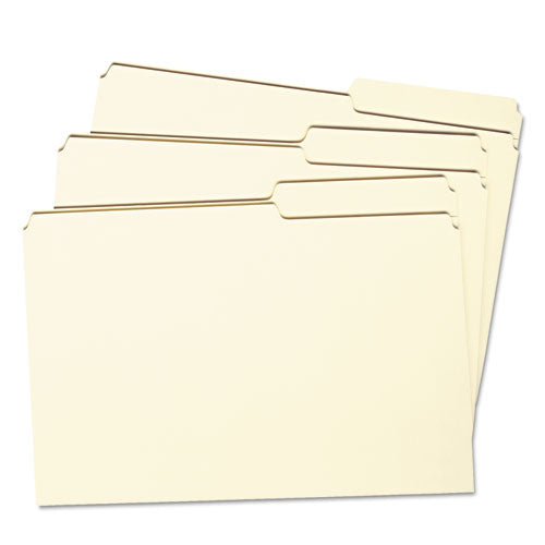 Smead® wholesale. Reinforced Guide Height File Folders, 2-5-cut Tabs, Right Of Center, Legal Size, Manila, 100-box. HSD Wholesale: Janitorial Supplies, Breakroom Supplies, Office Supplies.