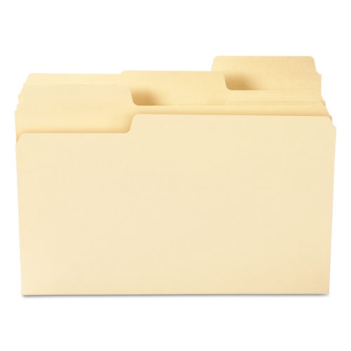 Smead® wholesale. Supertab Reinforced Guide Height Top Tab Folders, 1-3-cut Tabs, Legal Size, 11 Pt. Manila, 100-box. HSD Wholesale: Janitorial Supplies, Breakroom Supplies, Office Supplies.