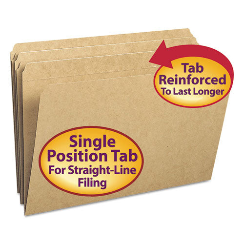 Smead® wholesale. Heavyweight Kraft File Folders, Straight Tab, Legal Size, 11 Pt. Kraft, 100-box. HSD Wholesale: Janitorial Supplies, Breakroom Supplies, Office Supplies.