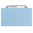 Smead® wholesale. Four-section Pressboard Top Tab Classification Folders With Safeshield Fasteners, 1 Divider, Legal Size, Blue, 10-box. HSD Wholesale: Janitorial Supplies, Breakroom Supplies, Office Supplies.