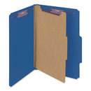 Smead® wholesale. Four-section Pressboard Top Tab Classification Folders With Safeshield Fasteners, 1 Divider, Legal Size, Dark Blue, 10-box. HSD Wholesale: Janitorial Supplies, Breakroom Supplies, Office Supplies.