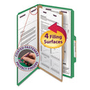 Smead® wholesale. Four-section Pressboard Top Tab Classification Folders With Safeshield Fasteners, 1 Divider, Legal Size, Green, 10-box. HSD Wholesale: Janitorial Supplies, Breakroom Supplies, Office Supplies.