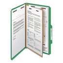 Smead® wholesale. Four-section Pressboard Top Tab Classification Folders With Safeshield Fasteners, 1 Divider, Legal Size, Green, 10-box. HSD Wholesale: Janitorial Supplies, Breakroom Supplies, Office Supplies.