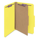 Smead® wholesale. Four-section Pressboard Top Tab Classification Folders With Safeshield Fasteners, 1 Divider, Legal Size, Yellow, 10-box. HSD Wholesale: Janitorial Supplies, Breakroom Supplies, Office Supplies.