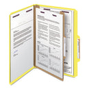 Smead® wholesale. Four-section Pressboard Top Tab Classification Folders With Safeshield Fasteners, 1 Divider, Legal Size, Yellow, 10-box. HSD Wholesale: Janitorial Supplies, Breakroom Supplies, Office Supplies.