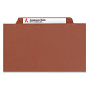 Smead® wholesale. Pressboard Classification Folders With Safeshield Coated Fasteners, 2-5 Cut, 1 Divider, Legal Size, Red, 10-box. HSD Wholesale: Janitorial Supplies, Breakroom Supplies, Office Supplies.