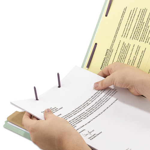 Smead® wholesale. Pressboard Classification Folders With Safeshield Coated Fasteners, 2-5 Cut, 1 Divider, Legal Size, Gray-green, 10-box. HSD Wholesale: Janitorial Supplies, Breakroom Supplies, Office Supplies.