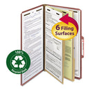 Smead® wholesale. 100% Recycled Pressboard Classification Folders, 2 Dividers, Legal Size, Red, 10-box. HSD Wholesale: Janitorial Supplies, Breakroom Supplies, Office Supplies.