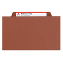 Smead® wholesale. 100% Recycled Pressboard Classification Folders, 2 Dividers, Legal Size, Red, 10-box. HSD Wholesale: Janitorial Supplies, Breakroom Supplies, Office Supplies.