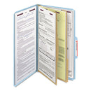 Smead® wholesale. Six-section Pressboard Top Tab Classification Folders With Safeshield Fasteners, 2 Dividers, Legal Size, Blue, 10-box. HSD Wholesale: Janitorial Supplies, Breakroom Supplies, Office Supplies.
