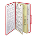 Smead® wholesale. Six-section Pressboard Top Tab Classification Folders With Safeshield Fasteners, 2 Dividers, Legal Size, Bright Red, 10-box. HSD Wholesale: Janitorial Supplies, Breakroom Supplies, Office Supplies.