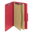 Smead® wholesale. Six-section Pressboard Top Tab Classification Folders With Safeshield Fasteners, 2 Dividers, Legal Size, Bright Red, 10-box. HSD Wholesale: Janitorial Supplies, Breakroom Supplies, Office Supplies.