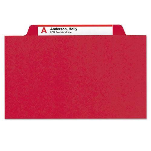 Smead® wholesale. Six-section Pressboard Top Tab Classification Folders With Safeshield Fasteners, 2 Dividers, Legal Size, Bright Red, 10-box. HSD Wholesale: Janitorial Supplies, Breakroom Supplies, Office Supplies.