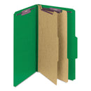 Smead® wholesale. Six-section Pressboard Top Tab Classification Folders With Safeshield Fasteners, 2 Dividers, Legal Size, Green, 10-box. HSD Wholesale: Janitorial Supplies, Breakroom Supplies, Office Supplies.