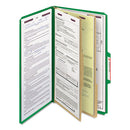 Smead® wholesale. Six-section Pressboard Top Tab Classification Folders With Safeshield Fasteners, 2 Dividers, Legal Size, Green, 10-box. HSD Wholesale: Janitorial Supplies, Breakroom Supplies, Office Supplies.