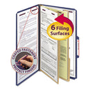 Smead® wholesale. Six-section Pressboard Top Tab Classification Folders With Safeshield Fasteners, 2 Dividers, Legal Size, Dark Blue, 10-box. HSD Wholesale: Janitorial Supplies, Breakroom Supplies, Office Supplies.