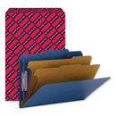 Smead® wholesale. Six-section Pressboard Top Tab Classification Folders With Safeshield Fasteners, 2 Dividers, Legal Size, Dark Blue, 10-box. HSD Wholesale: Janitorial Supplies, Breakroom Supplies, Office Supplies.