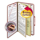 Smead® wholesale. Pressboard Classification Folders With Safeshield Coated Fasteners, 2-5 Cut, 2 Dividers, Legal Size, Red, 10-box. HSD Wholesale: Janitorial Supplies, Breakroom Supplies, Office Supplies.