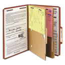 Smead® wholesale. 6-section Pressboard Top Tab Pocket-style Classification Folders With Safeshield Fasteners, 2 Dividers, Legal, Red, 10-box. HSD Wholesale: Janitorial Supplies, Breakroom Supplies, Office Supplies.