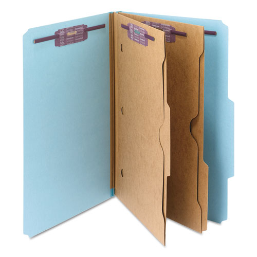 Smead® wholesale. 6-section Pressboard Top Tab Pocket-style Classification Folders With Safeshield Fasteners, 2 Dividers, Legal, Blue, 10-bx. HSD Wholesale: Janitorial Supplies, Breakroom Supplies, Office Supplies.