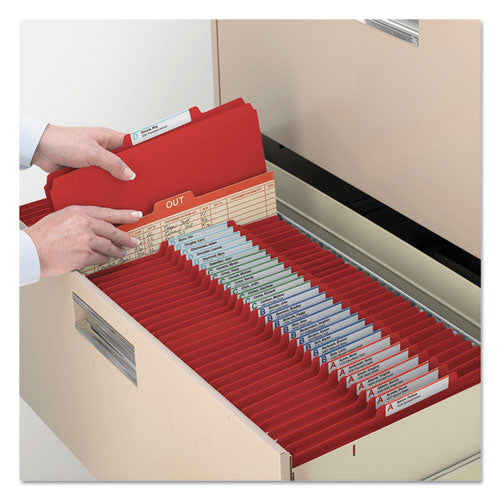 Smead® wholesale. 6-section Pressboard Top Tab Pocket-style Classification Folders With Safeshield Fasteners, 2 Dividers, Legal, Red, 10-bx. HSD Wholesale: Janitorial Supplies, Breakroom Supplies, Office Supplies.